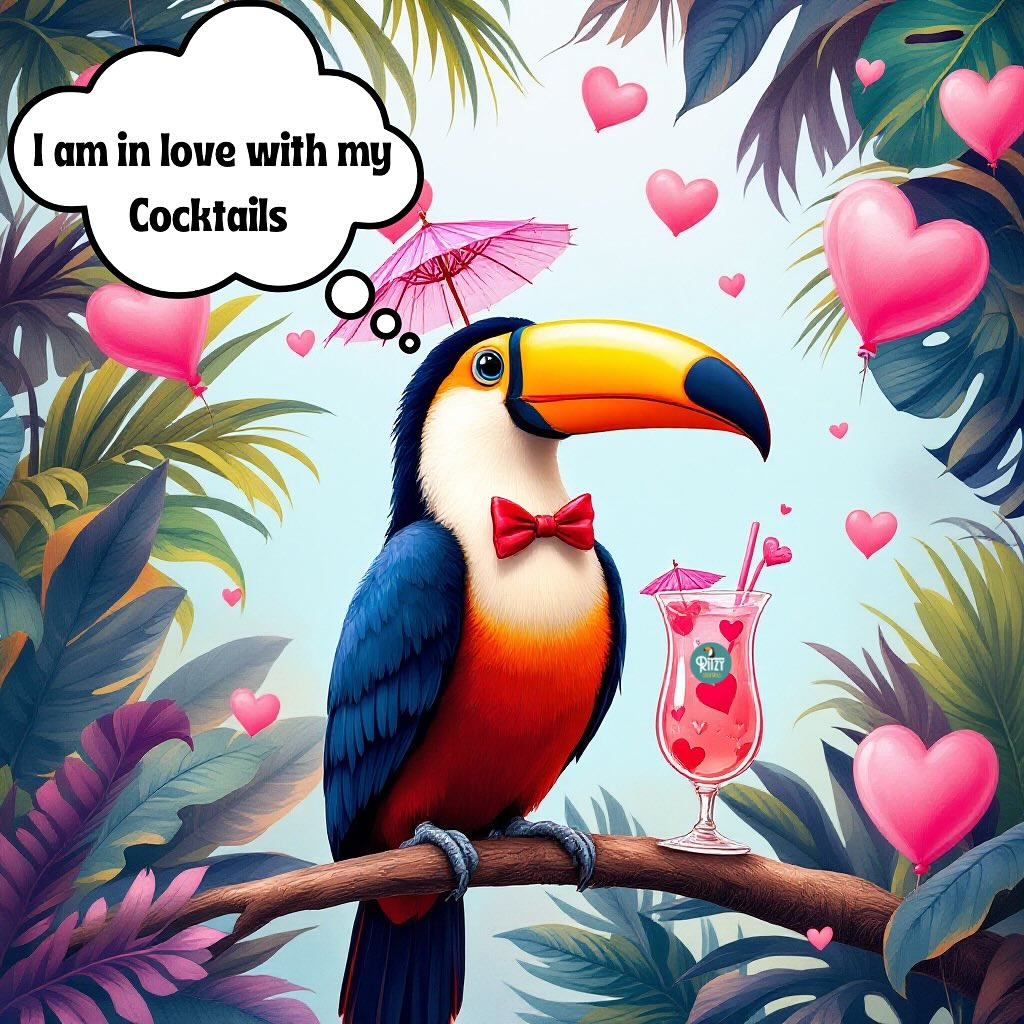 Ritzy toucan Valentine artwork